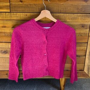 Zara Girls Pink Button-Up Sweater